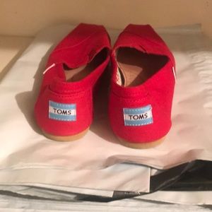 Toms red canvas sneakers
